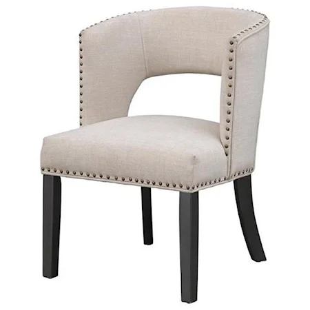 Transitional Accent Chair with Nailhead Trim